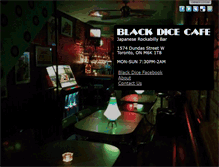 Tablet Screenshot of blackdicecafe.com